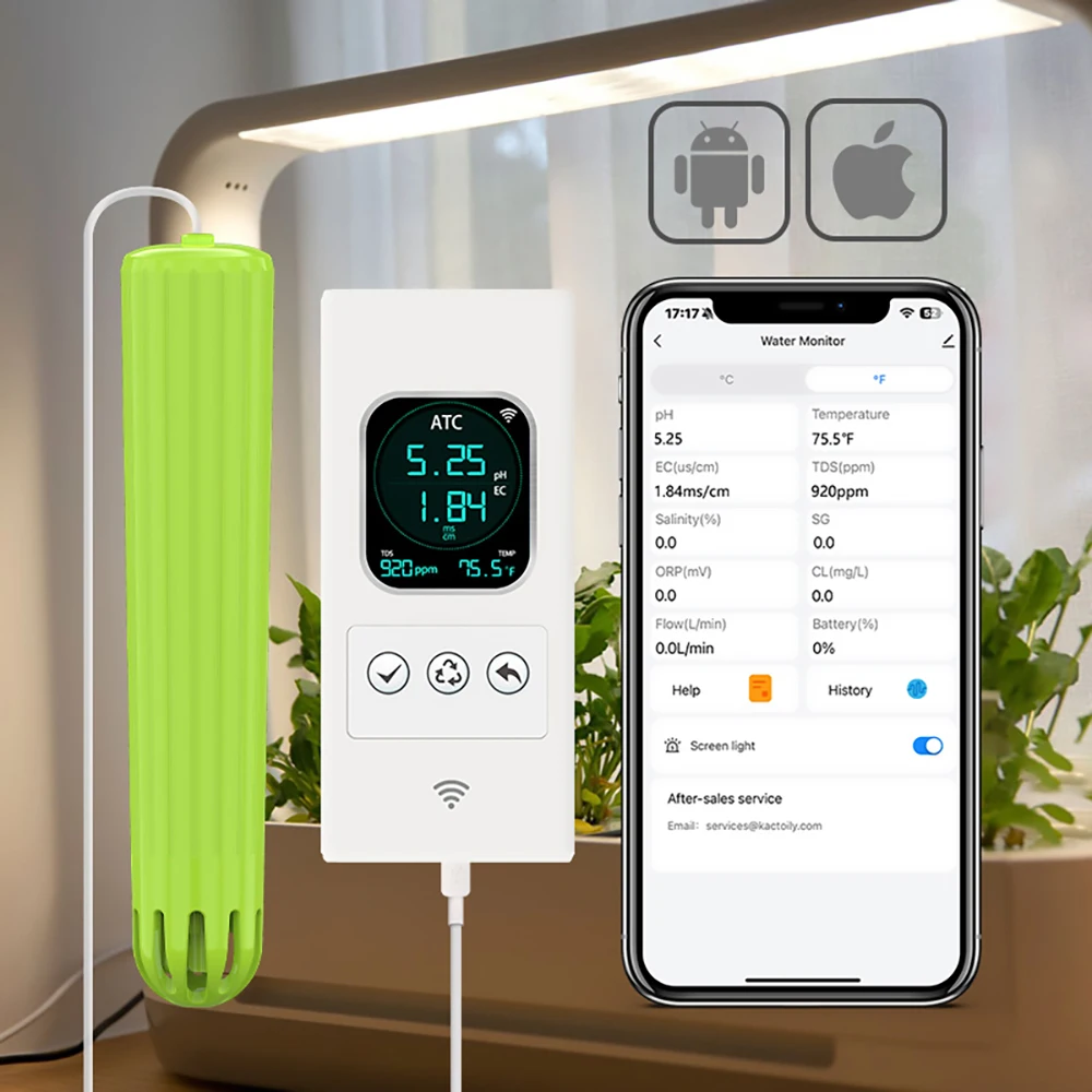 Urban Farming Gardening - Kactoily 4-in-1 WiFiセンサー都市農業キット、屋内およびバルコニーガーデン向けのカスタマイズOEMサポート