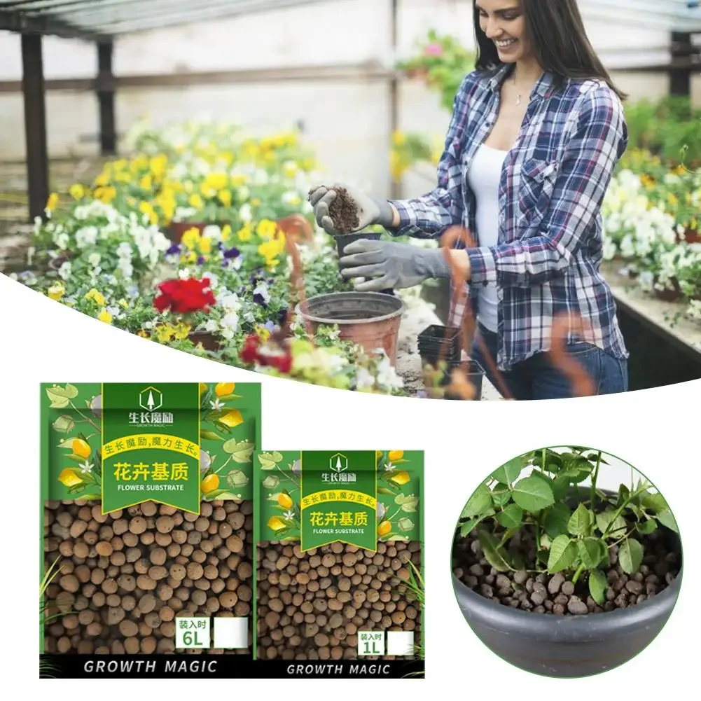 水耕栽培用の有機土砂ボール,植木鉢,2リットル - Clay Pebble Growing のレビューと価格