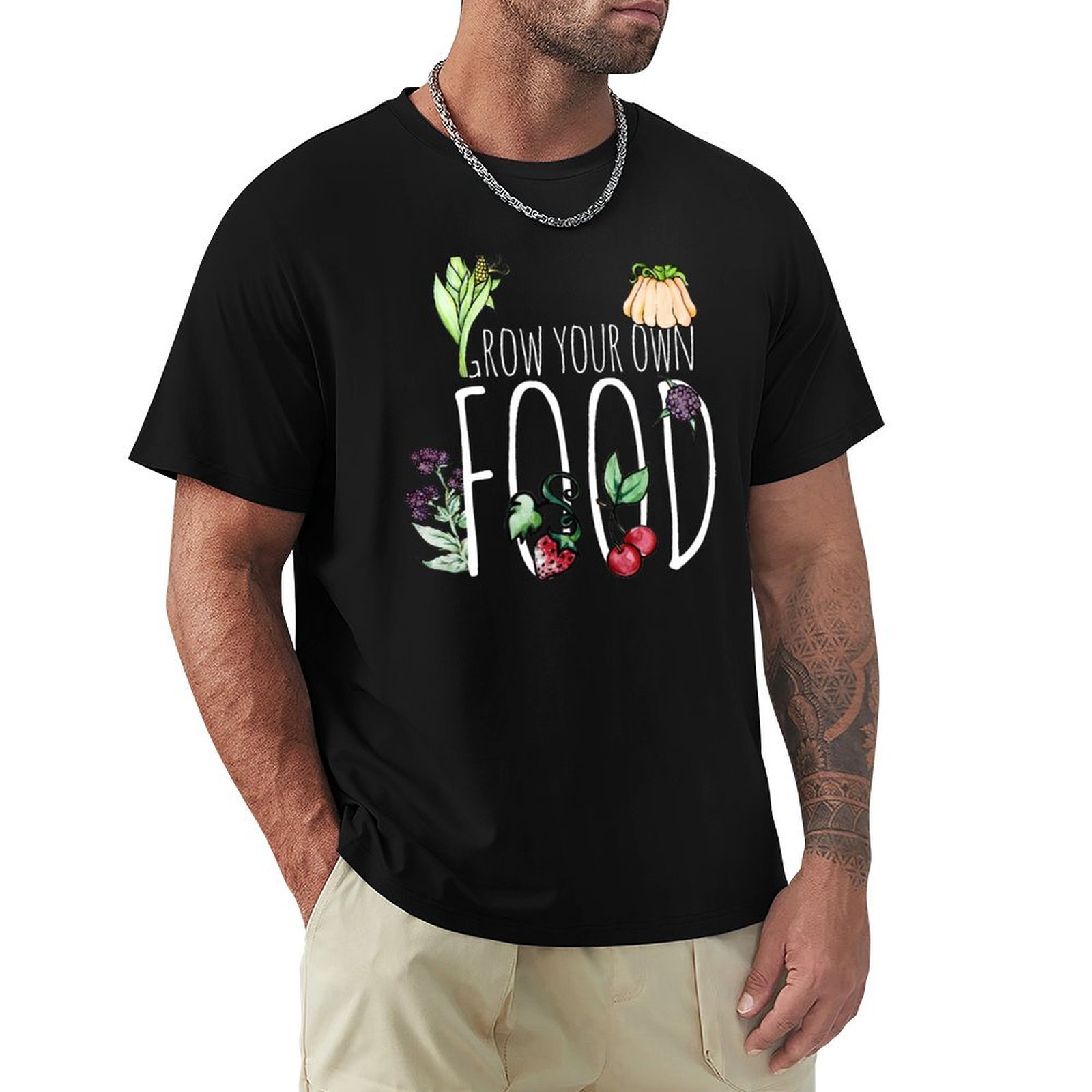 自分だけの食べ物を育てよう！都市農業Tシャツ デイリーカジュ - Urban Farming In China のレビューと価格