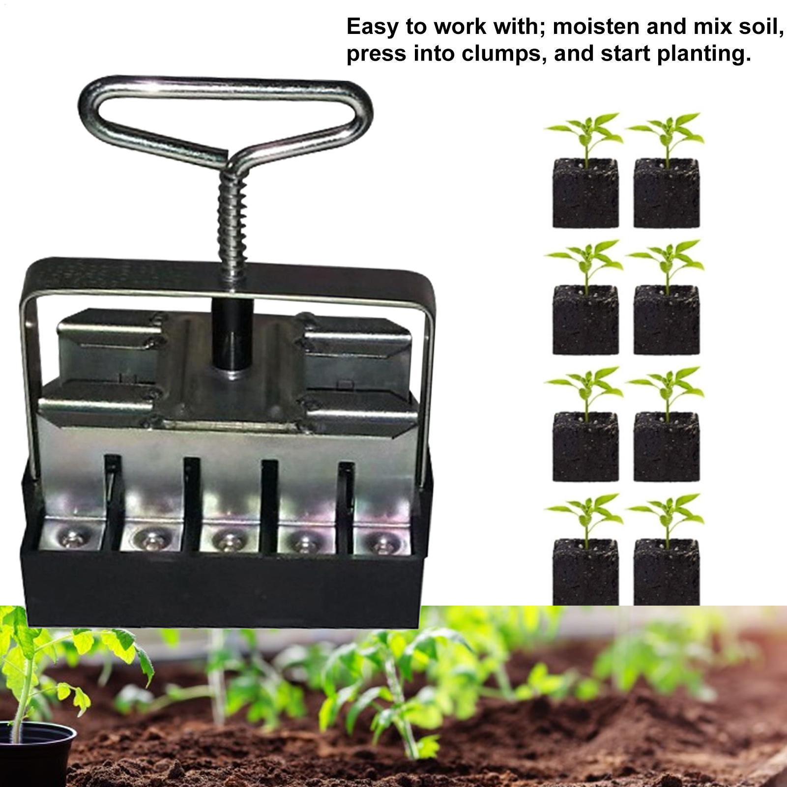 土壌ブロッカー 快適なハンドル 20セル土壌ブロッキングツー - Urban Farming Gardening のレビューと価格